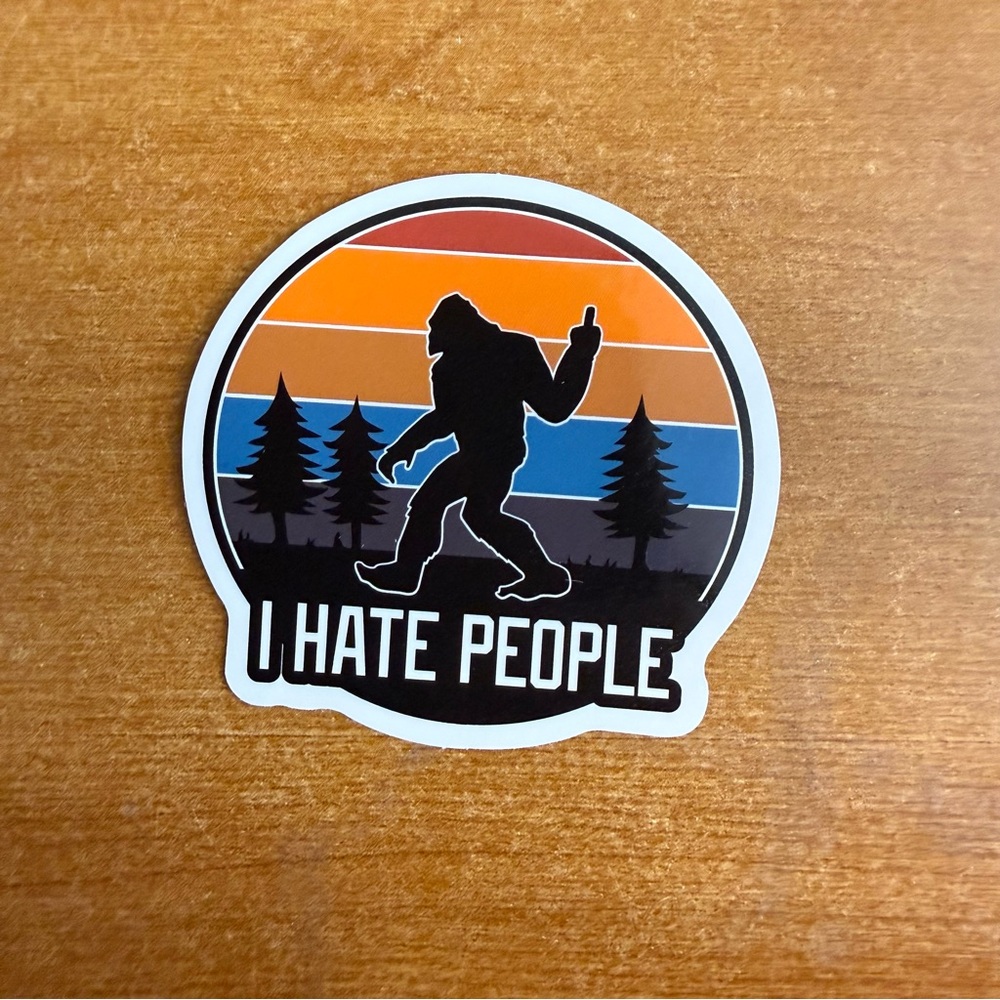 Sasquatch‎ Sticker with Sunset Design